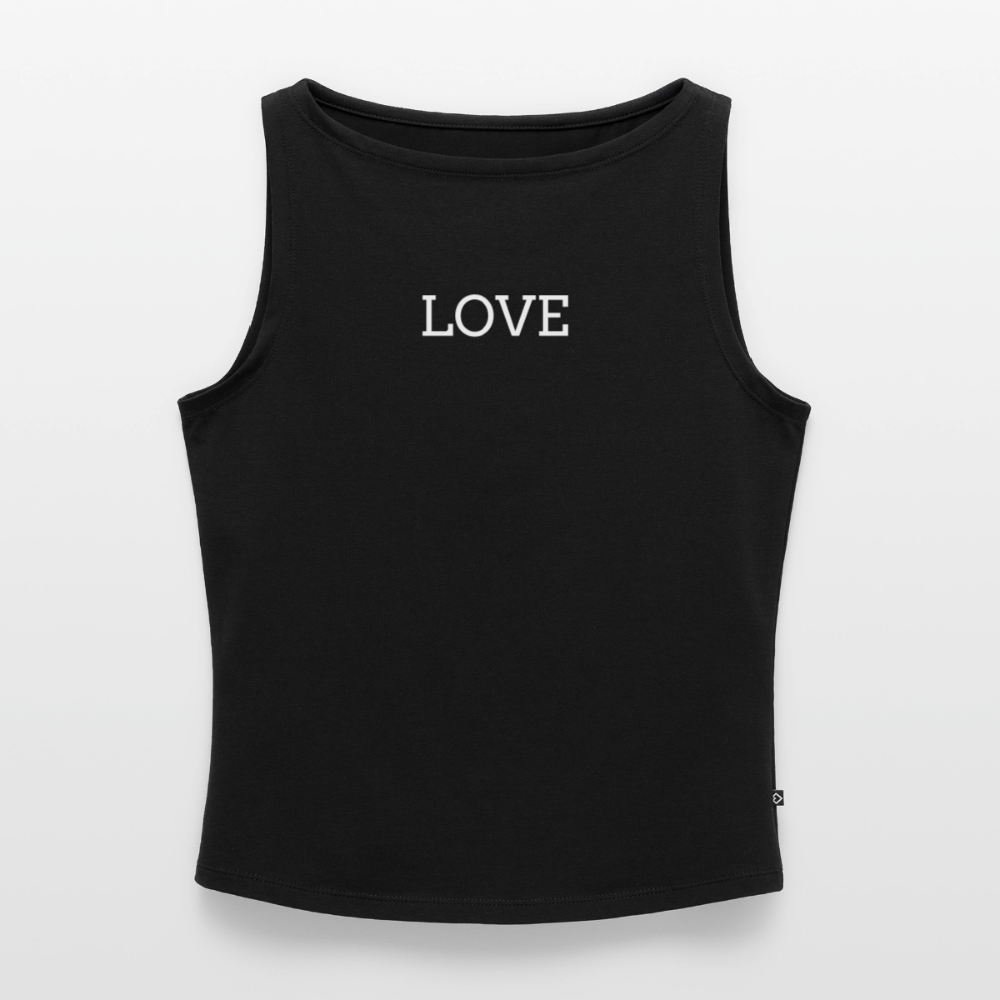 Frauen Tank Top mit U-Boot-Ausschnitt - Schwarz