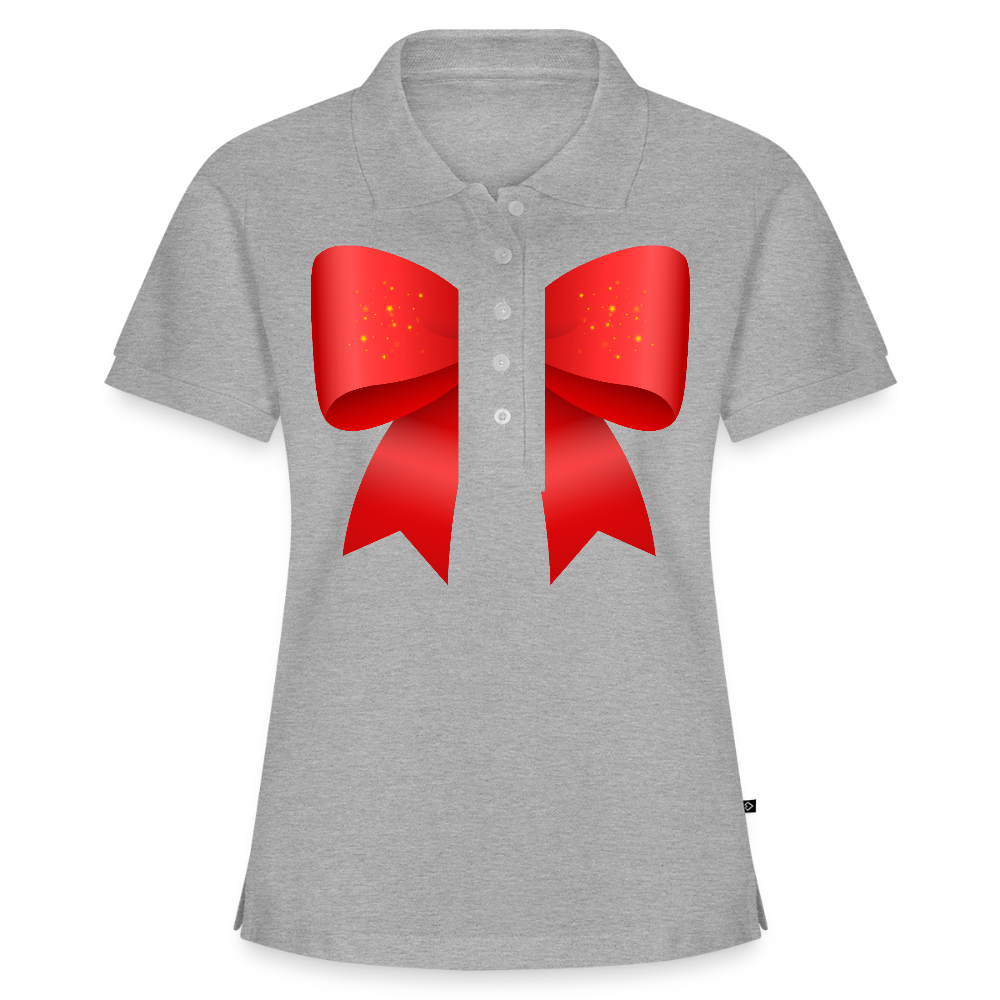 Frauen Premium Bio Polo Shirt - Grau meliert