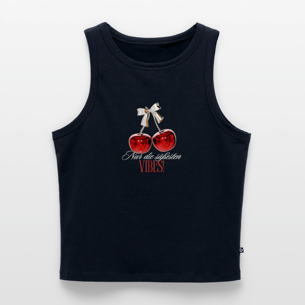 Cropped Frauen Organic Tank Top - Navy