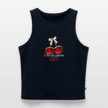 Cropped Frauen Organic Tank Top - Navy