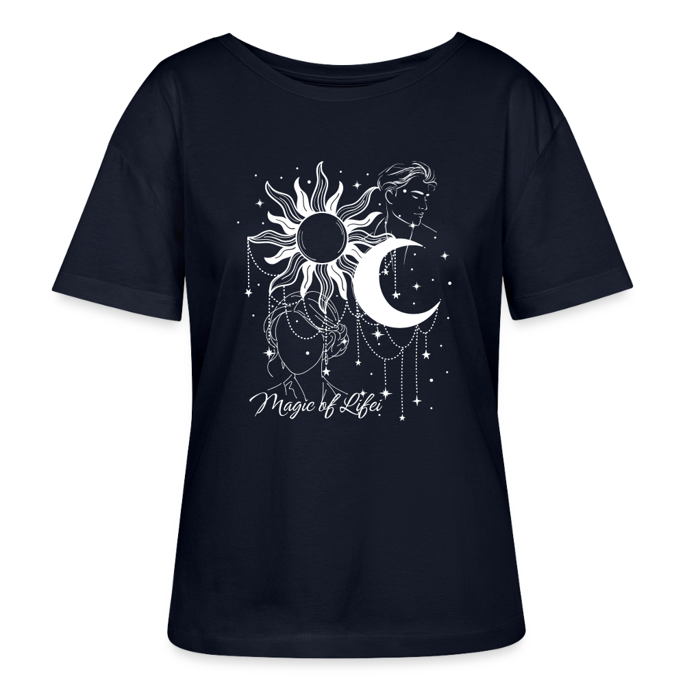 Relaxed Rundhals Frauen Bio-T-Shirt - Navy