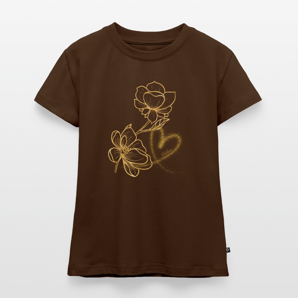 SLIM FIT Frauen Organic T-Shirt - Dunkelbraun