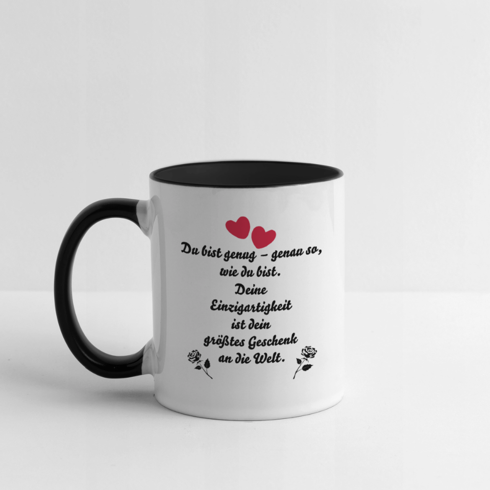 Tasse zweifarbig - Weiß/Schwarz