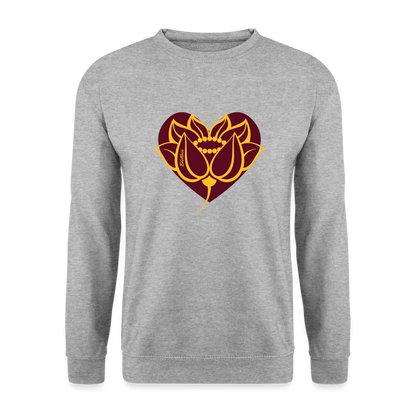 Unisex Pullover - Weißgrau meliert