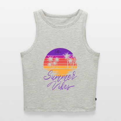 Frauen Cropped Tank Top - Grau meliert
