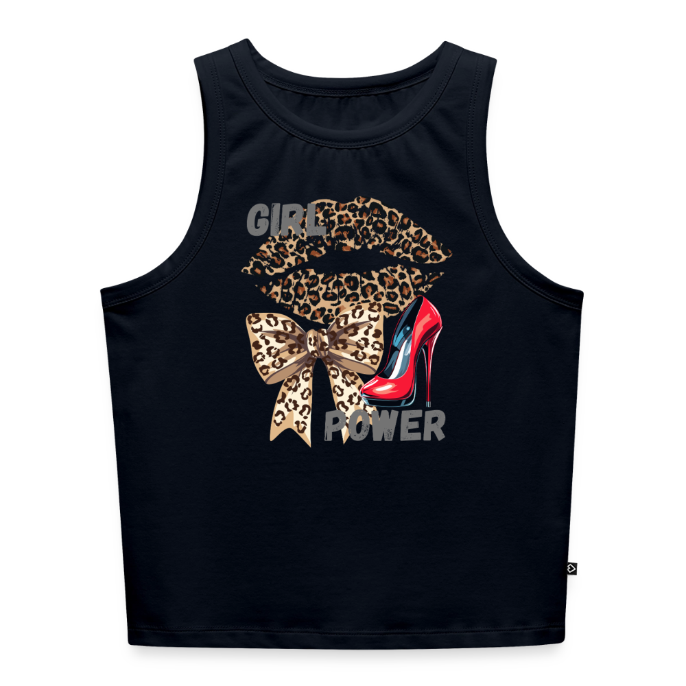 Cropped Frauen Organic Tank Top - Navy