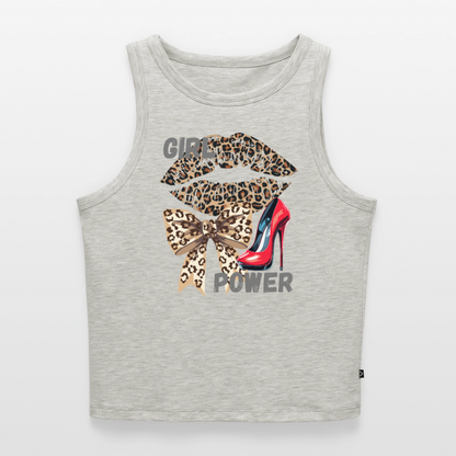 Cropped Frauen Organic Tank Top - Grau meliert