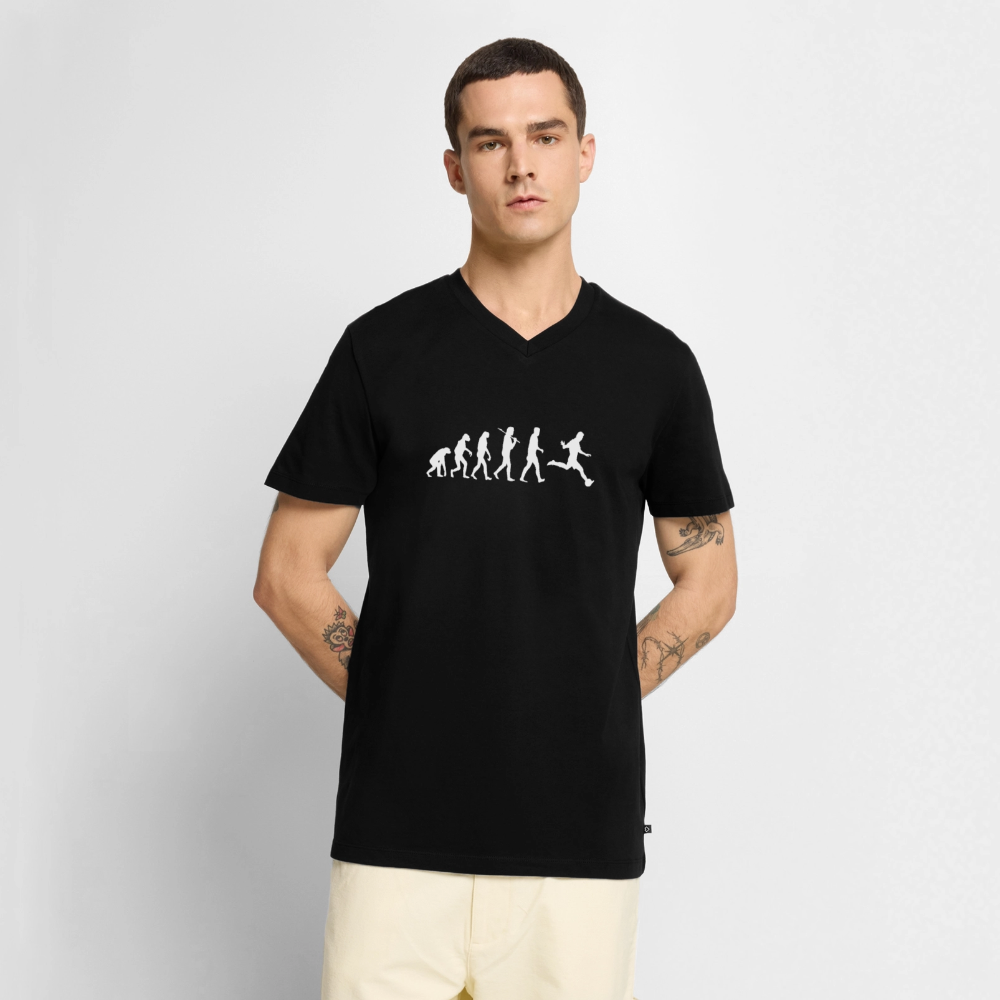 Männer Bio-T-Shirt mit V-Ausschnitt - Schwarz