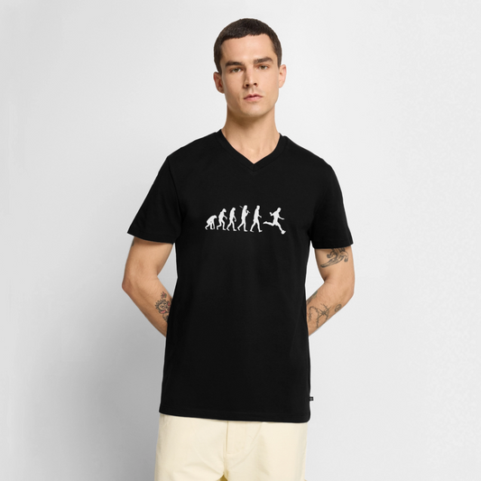 Männer Bio-T-Shirt mit V-Ausschnitt - Schwarz