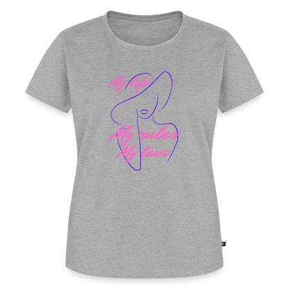 Frauen Premium T-Shirt - Grau meliert