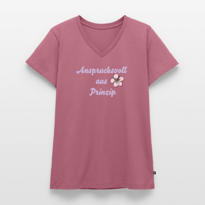Frauen Bio-T-Shirt mit V-Ausschnitt von Stanley & Stella - Mauve