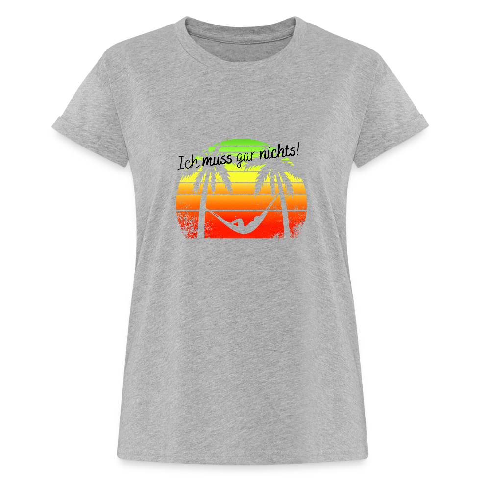 Frauen Oversize T-Shirt - Grau meliert