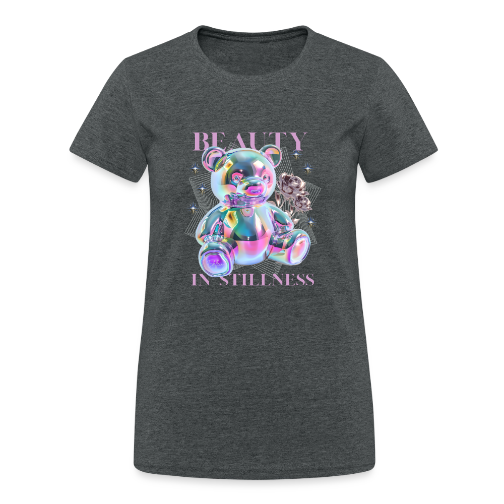 Frauen Heavy T-Shirt - Dunkelgrau meliert