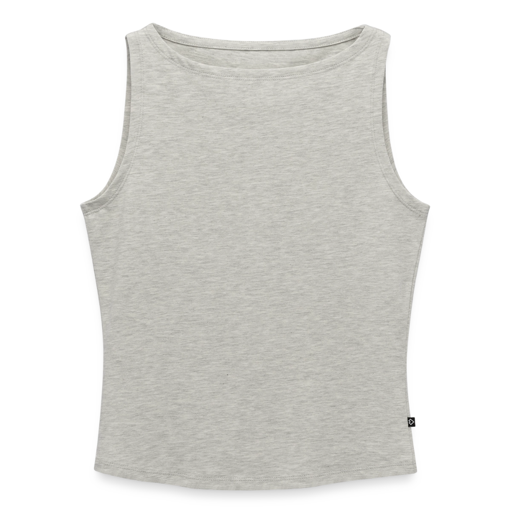 Frauen Tank Top mit U-Boot-Ausschnitt - Grau meliert