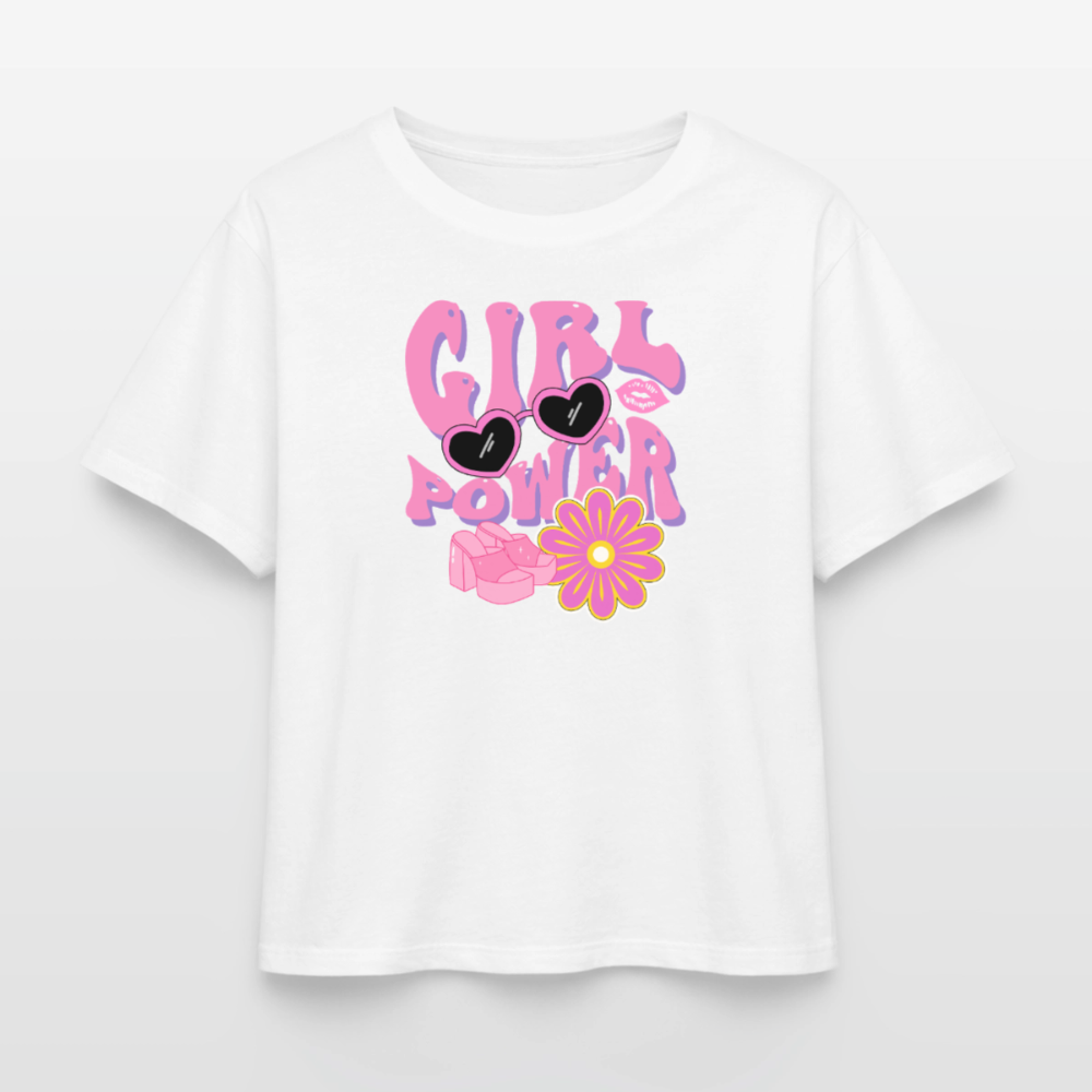 Relaxed Fit Frauen Modal Cotton T-Shirt - Weiß