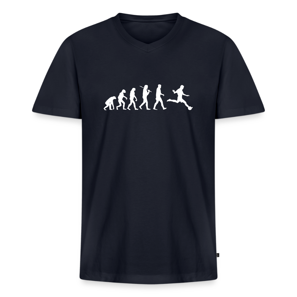 Männer Bio-T-Shirt mit V-Ausschnitt - Navy