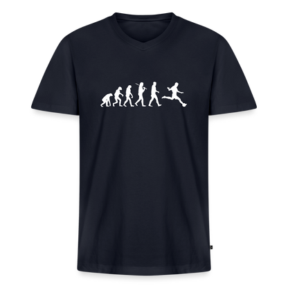 Männer Bio-T-Shirt mit V-Ausschnitt - Navy