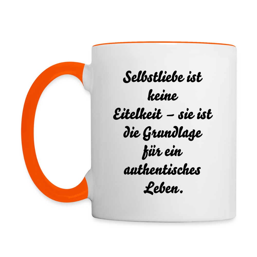 Tasse zweifarbig - Weiß/Orange