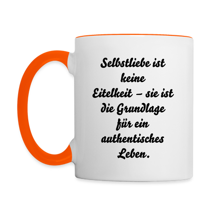 Tasse zweifarbig - Weiß/Orange