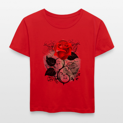 Relaxed Rundhals Frauen Bio-T-Shirt - Rot