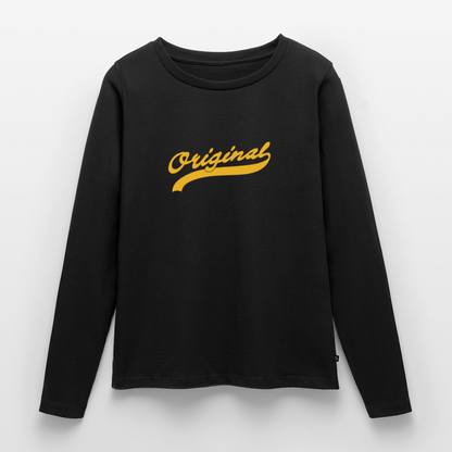 Frauen Premium Langarmshirt - Schwarz