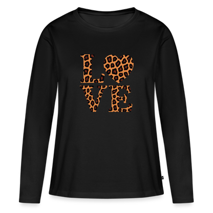 Frauen Premium Langarmshirt - Schwarz