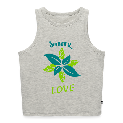 Frauen Cropped Tank Top - Grau meliert