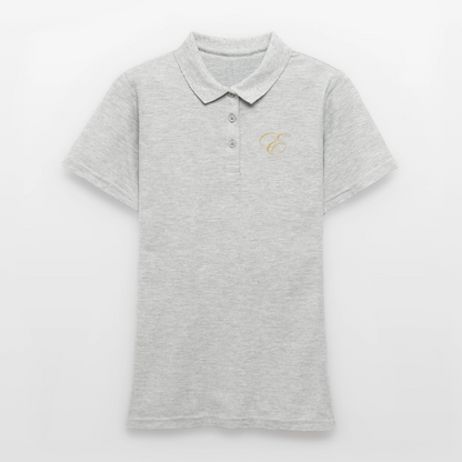 Frauen Polo Shirt - Grau meliert