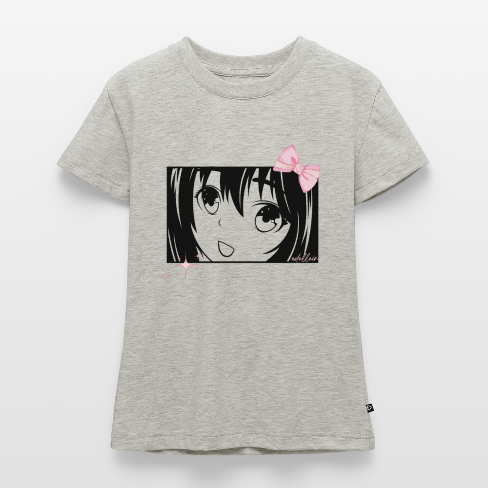 Frauen Slim Fit Organic T-Shirt - Grau meliert