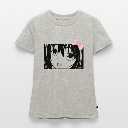 Frauen Slim Fit Organic T-Shirt - Grau meliert