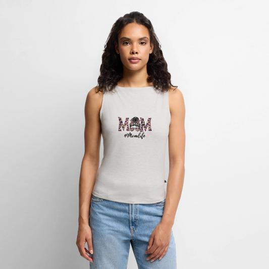 Frauen Tank Top mit U-Boot-Ausschnitt - Grau meliert