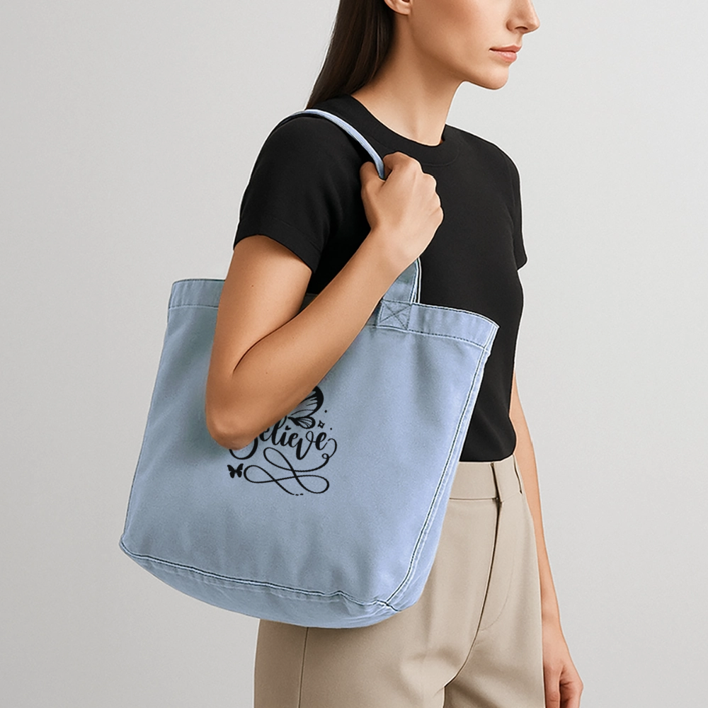 Vintage-Washed Shopper - Vintage Blue
