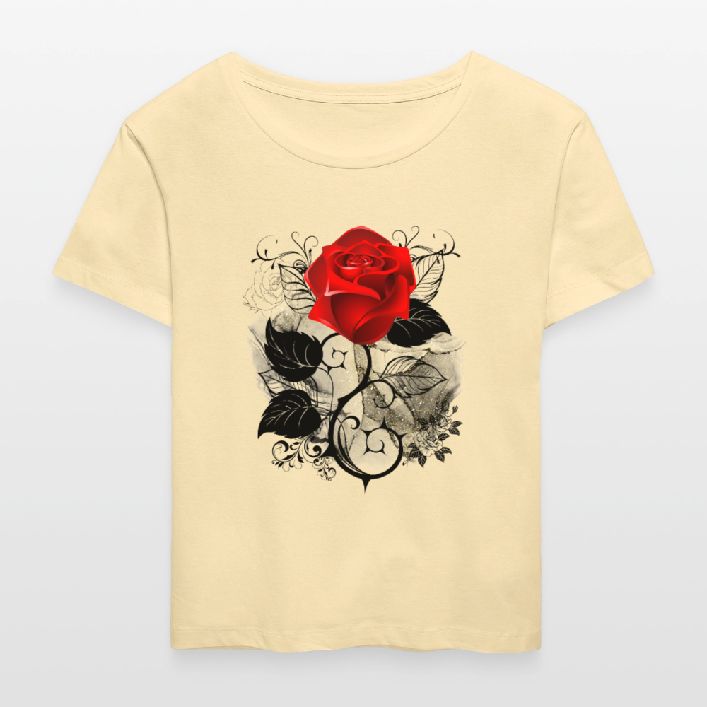 Relaxed Rundhals Frauen Bio-T-Shirt - Creme