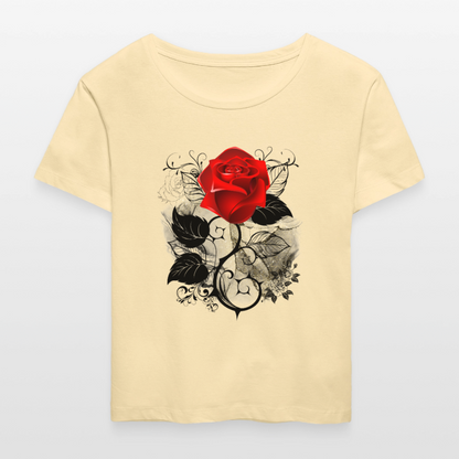 Relaxed Rundhals Frauen Bio-T-Shirt - Creme