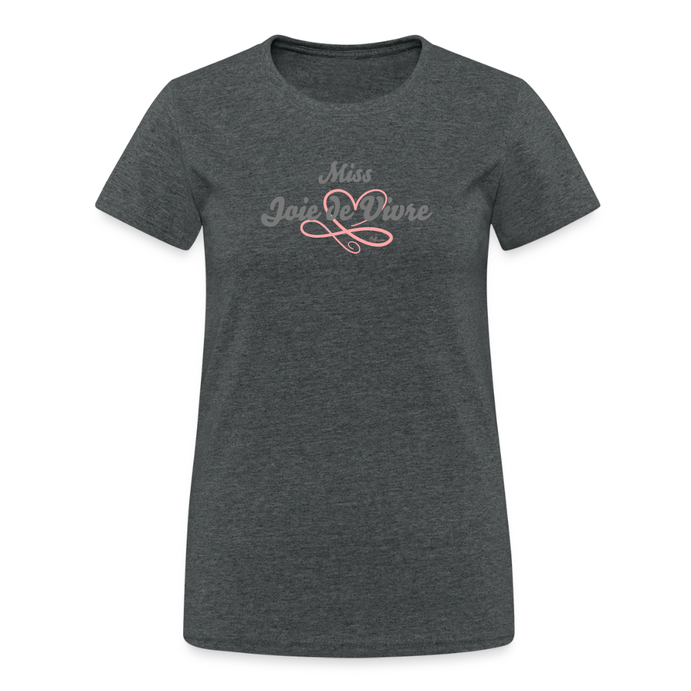 Frauen Heavy T-Shirt - Dunkelgrau meliert