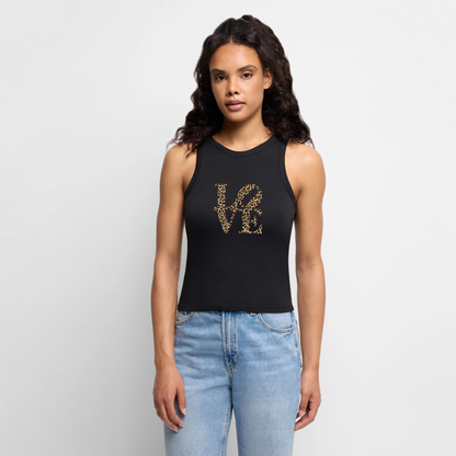 Cropped Frauen Organic Tank Top - Schwarz