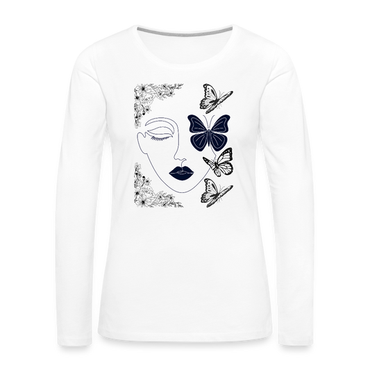 Frauen Premium Langarmshirt - Weiß