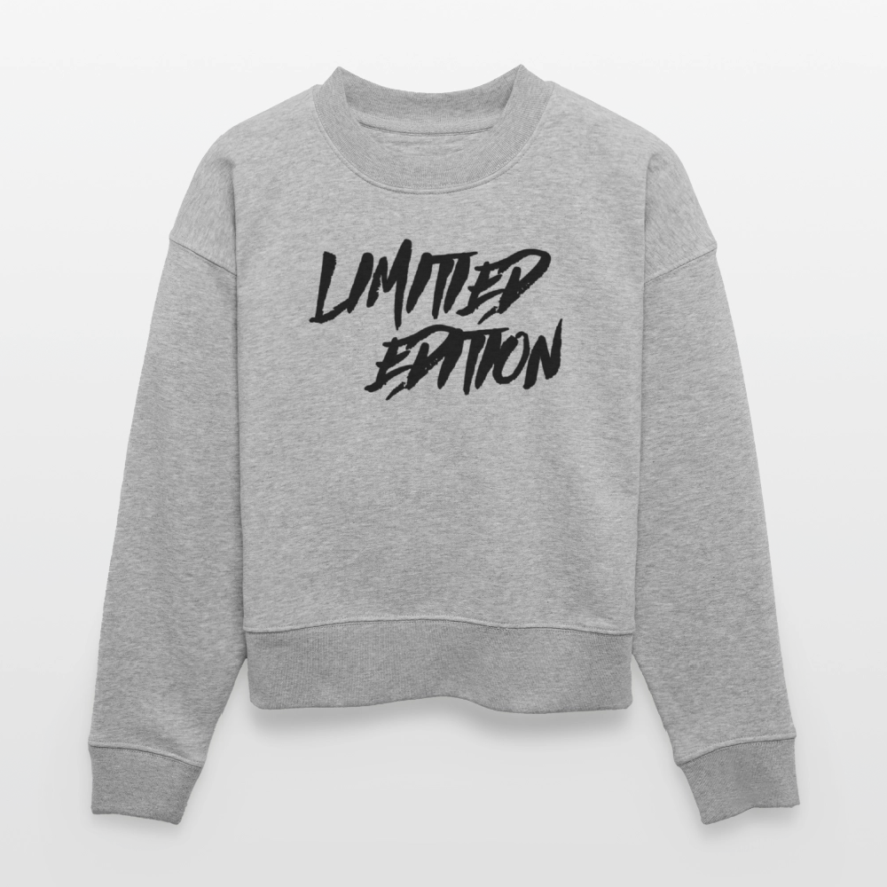 Frauen Bio-Sweatshirt CROPSTER - Grau meliert