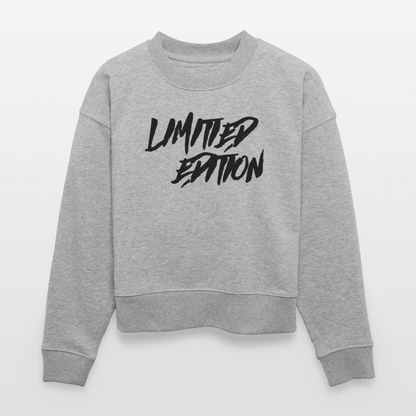 Frauen Bio-Sweatshirt CROPSTER - Grau meliert