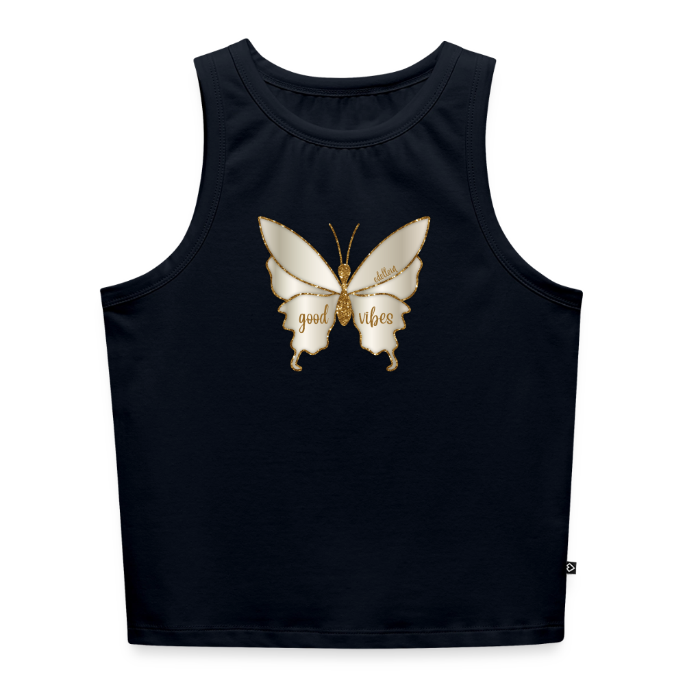 Frauen Cropped Tank Top - Navy