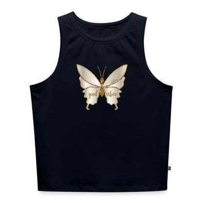 Frauen Cropped Tank Top - Navy