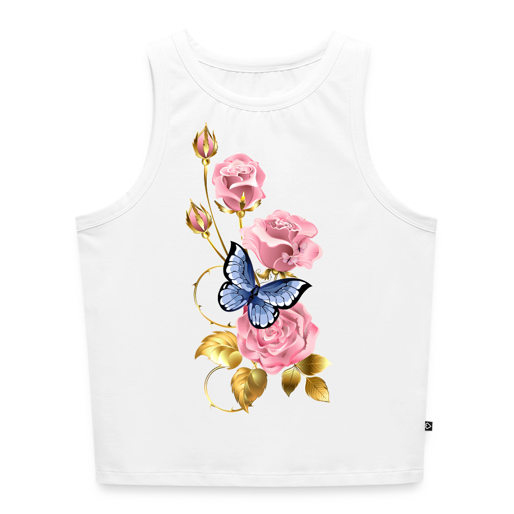 Cropped Frauen Organic Tank Top - Weiß