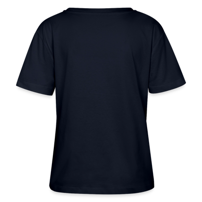 Relaxed Rundhals Frauen Bio-T-Shirt - Navy