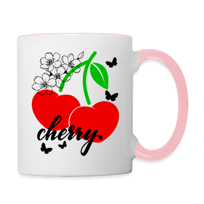 Tasse zweifarbig - Weiß/Pink
