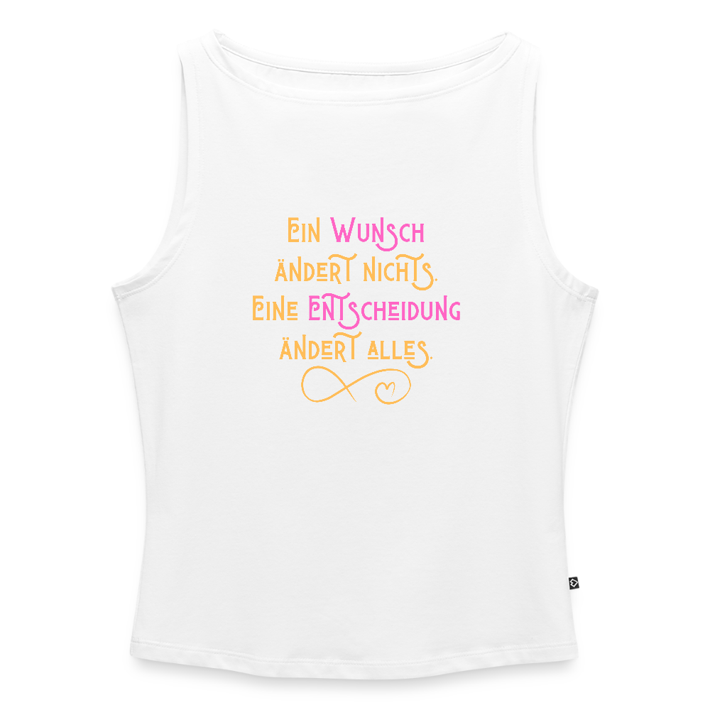 Frauen Tank Top mit U-Boot-Ausschnitt - Weiß