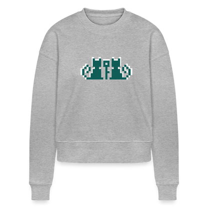 Frauen Bio-Sweatshirt CROPSTER - Grau meliert