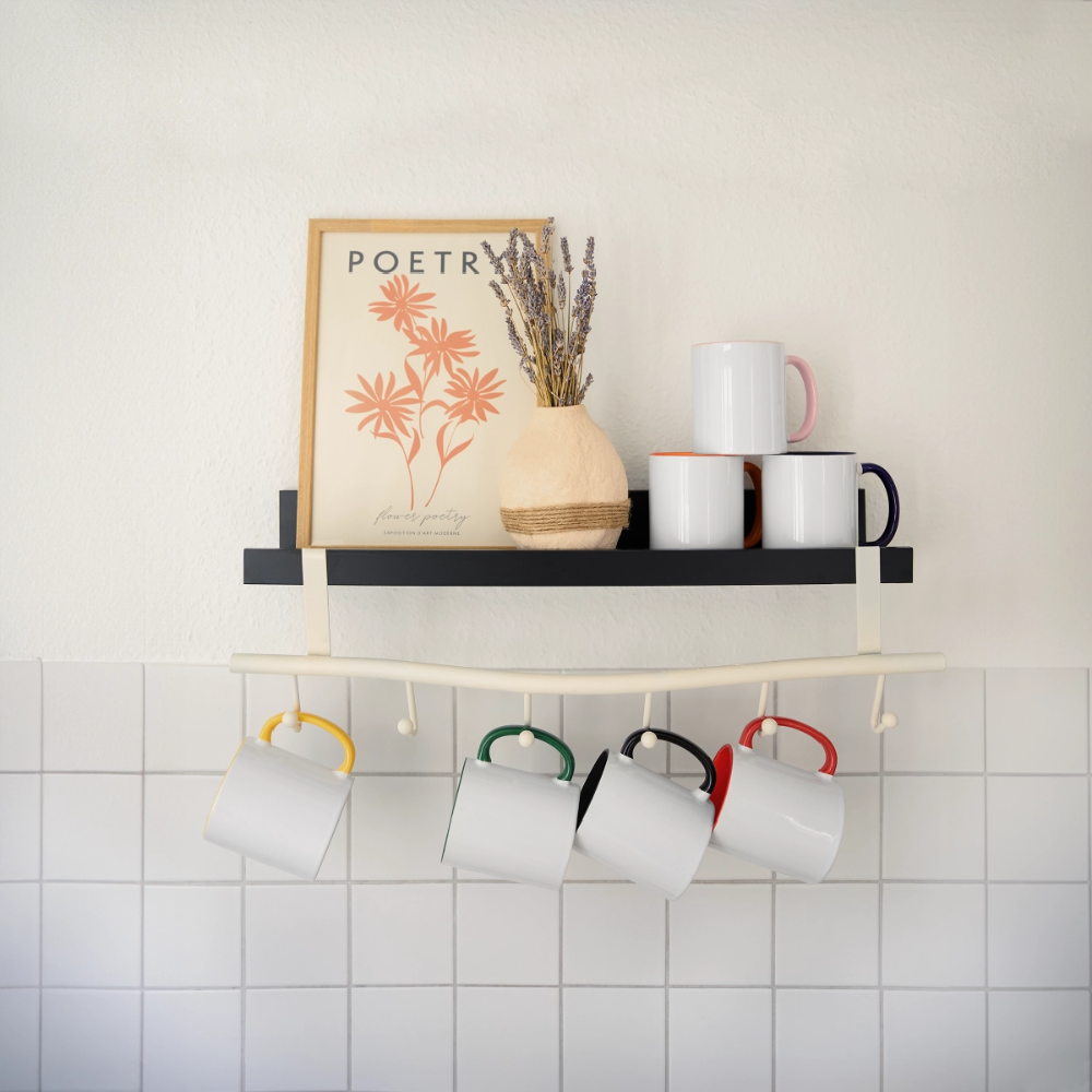 Tasse zweifarbig - Weiß/Gelb