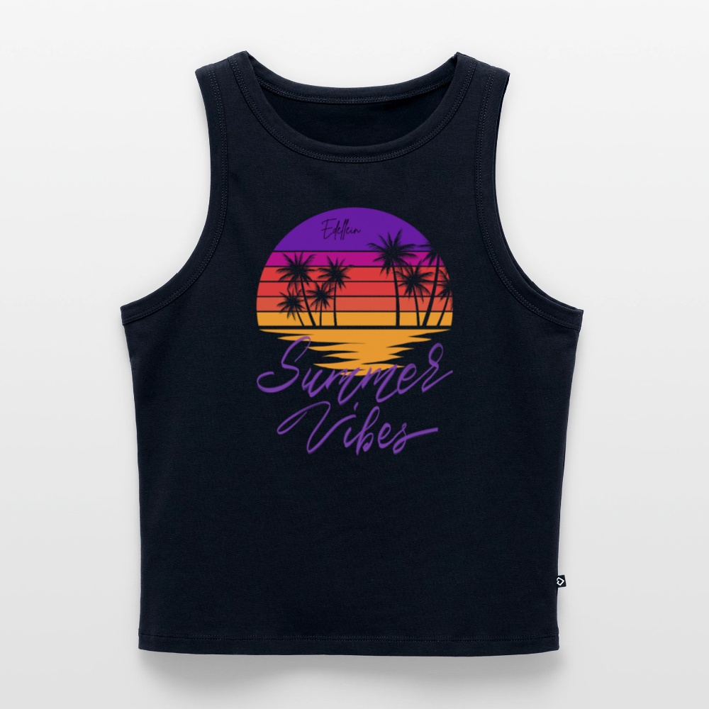 Frauen Cropped Tank Top - Navy