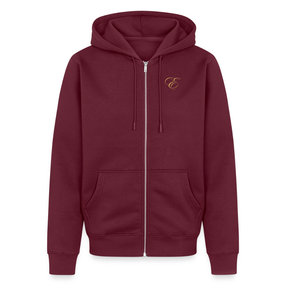 Männer Premium Kapuzenjacke - Burgunderrot