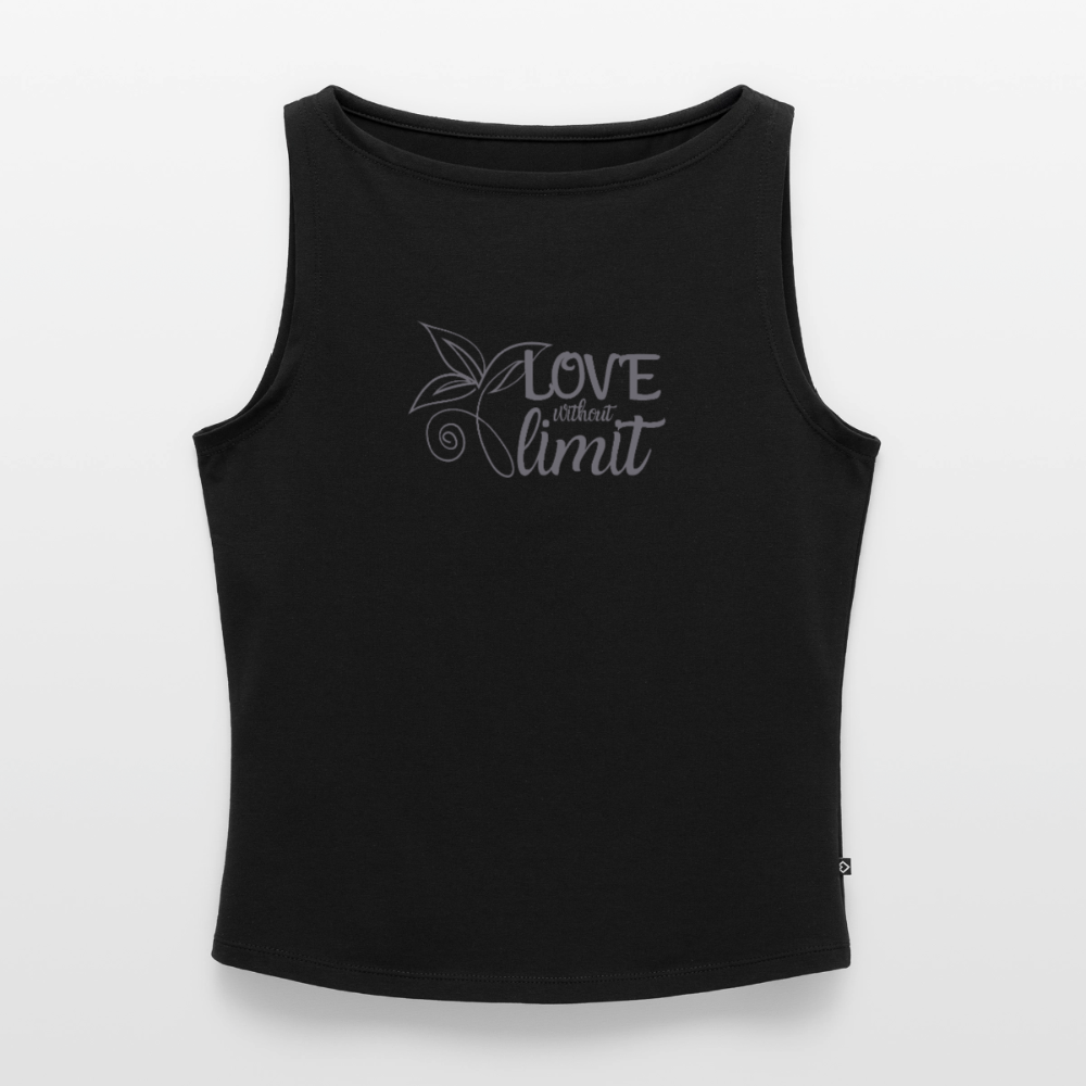 Frauen Tank Top mit U-Boot-Ausschnitt - Schwarz